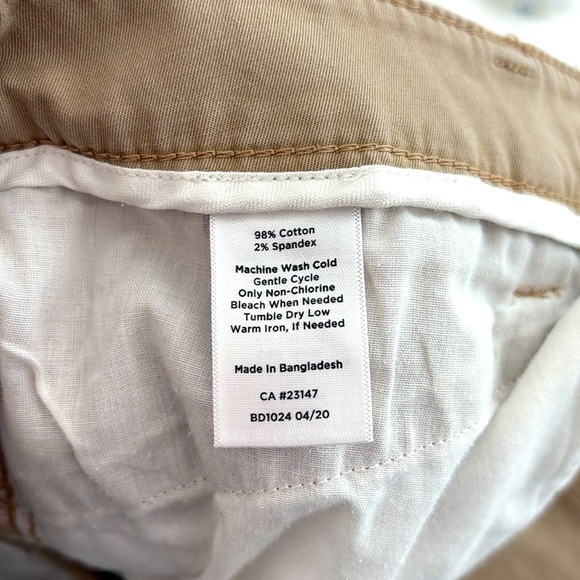Talbots Khaki/Tan Straight Leg Chino. Size 12 Petite. Made with 2% Spandex - Picture 9 of 11